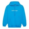 Balenciaga FW21-logo-hettegenser med lange ermer for menn, blå 570811TIV557560