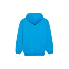 Balenciaga FW21-logo-hettegenser med lange ermer for menn, blå 570811TIV557560