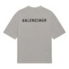 Balenciaga FW21-logo-trykk, retro, kort ermet, grå, for menn 612966TIVG51167