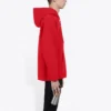 Balenciaga FW21 løs langermet hettegenser med logo for menn, rød 600583TIV846540