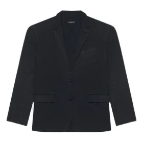 Balenciaga FW21 Retro Knit Large Jakker for menn, svart 662388TAV041000