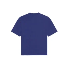 Balenciaga FW21 retro-strikket herre-T-skjorte med korte ermer, marineblå 612966TKVD33967