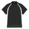 Balenciaga FW21 uformell dobbeltlags sportspique-skjorte med korte ermer for menn, svart 661507TKVA51042