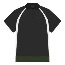 Balenciaga FW21 uformell dobbeltlags sportspique-skjorte med korte ermer for menn, svart 661507TKVA51042