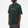 Balenciaga-genser for menn med alfabetmønster, rund hals og korte ermer, grønn 612966TIV543011