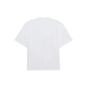 Balenciaga-genser for menn med ordtrykk, rund hals og korte ermer, hvit 641614TJVI39040