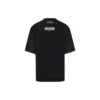Balenciaga herre-T-skjorte, halvlang, rund hals, korte ermer, svart 641614TJVG81000