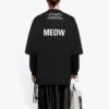 Balenciaga herre-T-skjorte, halvlang, rund hals, korte ermer, svart 641614TJVG81000