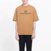 Balenciaga-herre-T-skjorte med alfabet-trykk, kort ermet, kremgul 594579TGV609605