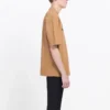 Balenciaga-herre-T-skjorte med alfabet-trykk, kort ermet, kremgul 594579TGV609605
