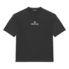 Balenciaga-herre-T-skjorte med alfabet-trykk, korte ermer, svart 612966TJVD91034