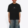 Balenciaga-herre-T-skjorte med alfabet-trykk, korte ermer, svart 612966TJVD91034