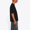Balenciaga-herre-T-skjorte med alfabet-trykk, korte ermer, svart 612966TJVD91034