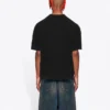 Balenciaga-herre-T-skjorte med alfabet-trykk, korte ermer, svart 612966TJVD91034