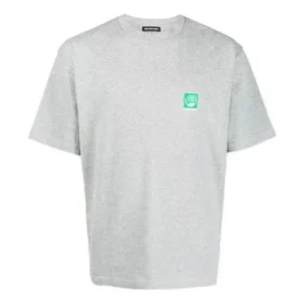 Balenciaga-herre-T-skjorte med brystlogo, kort erme, grå 594579THV631300