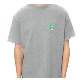 Balenciaga-herre-T-skjorte med brystlogo, kort erme, grå 594579THV631300