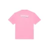 Balenciaga-herre-T-skjorte med logotrykk, korte ermer, rosa 641675TJVF75713