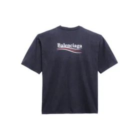 Balenciaga herre-T-skjorte med Political Campaign-trykk, kort ermet, marineblå 570803TAV444128 Balenciaga herre-T-skjorte med Political Campaign-trykk, kort ermet, marineblå 570803TAV444128