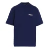 Balenciaga herre-T-skjorte med Political Campaign-trykk, stor størrelse, korte ermer, marineblå 641675TIV521195