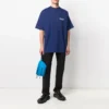Balenciaga herre-T-skjorte med Political Campaign-trykk, stor størrelse, korte ermer, marineblå 641675TIV521195