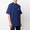Balenciaga herre-T-skjorte med Political Campaign-trykk, stor størrelse, korte ermer, marineblå 641675TIV521195