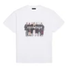 Balenciaga-herre-T-skjorte med portretttrykk av logoen, retro-stil, korte ermer, hvit 612966TIV479000