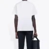 Balenciaga-herre-T-skjorte med portretttrykk av logoen, retro-stil, korte ermer, hvit 612966TIV479000