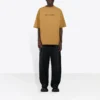 Balenciaga-herre-T-skjorte med rund hals, alfabet-trykk og korte ermer i khaki 620969TIV509605