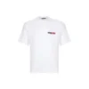 Balenciaga herre-T-skjorte med rund hals og korte ermer, hvit 612966TIVD19000