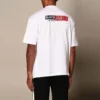 Balenciaga herre-T-skjorte med rund hals og korte ermer, hvit 612966TIVD19000