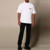 Balenciaga herre-T-skjorte med rund hals og korte ermer, hvit 612966TIVD19000