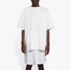 Balenciaga-herre-T-skjorte med smilende ansikt, korte ermer, hvit 651795TKV769140