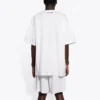 Balenciaga-herre-T-skjorte med smilende ansikt, korte ermer, hvit 651795TKV769140
