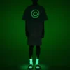 Balenciaga-herre-T-skjorte med smilende ansikt, korte ermer, hvit 651795TKV769140