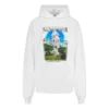 Balenciaga herre-trøye med landskapsmønster, løs passform, hvit 641679TJVH99000
