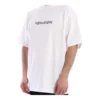 Balenciaga herre-trøye med symbolisk rund hals og alfabet-trykk, kort ermet, hvit 620969TIV509040
