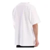 Balenciaga herre-trøye med symbolisk rund hals og alfabet-trykk, kort ermet, hvit 620969TIV509040