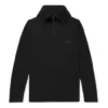 Balenciaga-herrejakke med brodert logo, halv glidelås og høy krage, svart 486144TWK521000