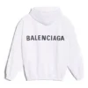 Balenciaga-herrejakke med logo på ryggen, hvit, 556143TAV379000
