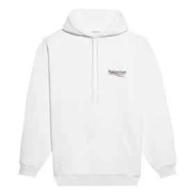 Balenciaga herrejakke med Political Campaign-logo, hvit 600583TIV539040 Balenciaga herrejakke med Political Campaign-logo, hvit 600583TIV539040