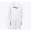 Balenciaga herrejakke med Political Campaign-logo, hvit 600583TIV539040
