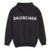 Balenciaga-herrejakke med stort logo-trykk, svart 556143TAV371000