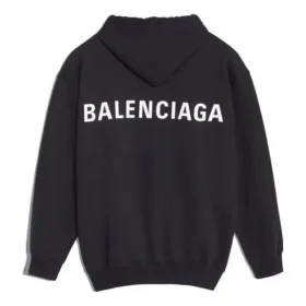 Balenciaga-herrejakke med stort logo-trykk, svart 556143TAV371000