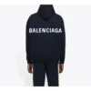 Balenciaga-herrejakke med stort logo-trykk, svart 556143TAV371000