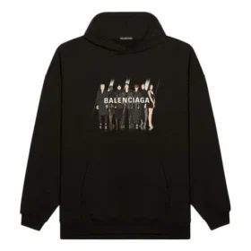 Balenciaga-herresko med portrettlogo, svart 620973TIVA21000