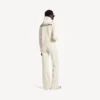 Balenciaga-hettegenser for kvinner med medium passform og «Back»-motiv i kremfarge