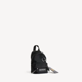 Balenciaga i PUBG i PUBGM Explorer Micro-ryggsekk-smykke/nøkkelring for menn i svart