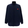 Balenciaga-jakke med logo, glidelås og stående krage for menn, blå 622002TIO508065