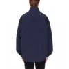 Balenciaga-jakke med logo, glidelås og stående krage for menn, blå 622002TIO508065