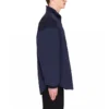Balenciaga-jakke med logo, glidelås og stående krage for menn, blå 622002TIO508065